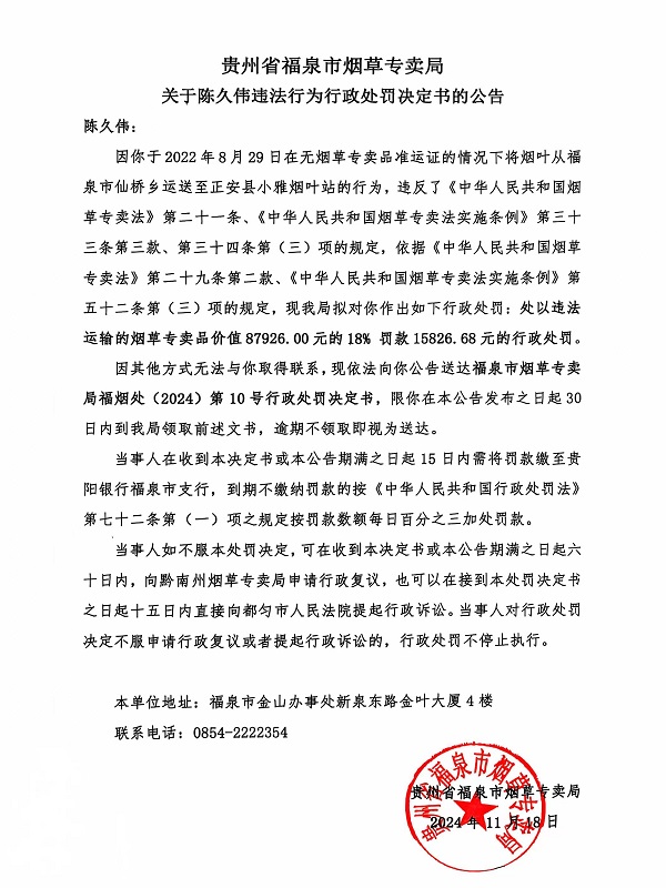 关于陈久伟违法行为行政处罚决定的公告.jpg